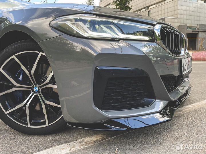 Сплиттер губа переднего бампера BMW 5 G30 LCI