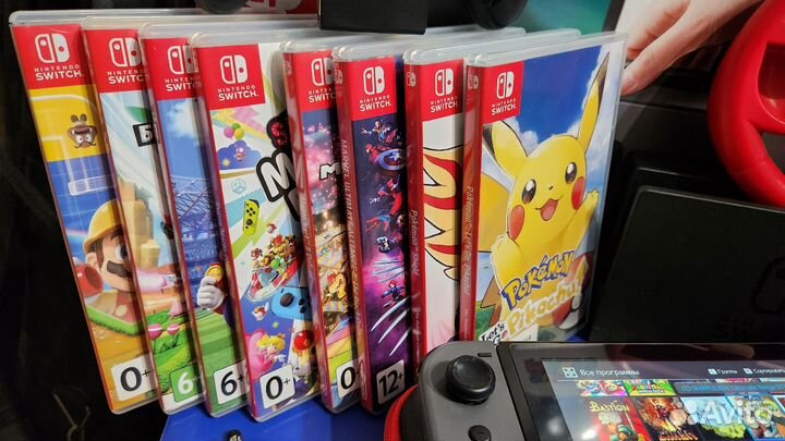 Nintendo switch+24игры,геймпад,карта пямяти,чехол