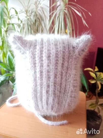 Чепчик, пух норки 2 цвета