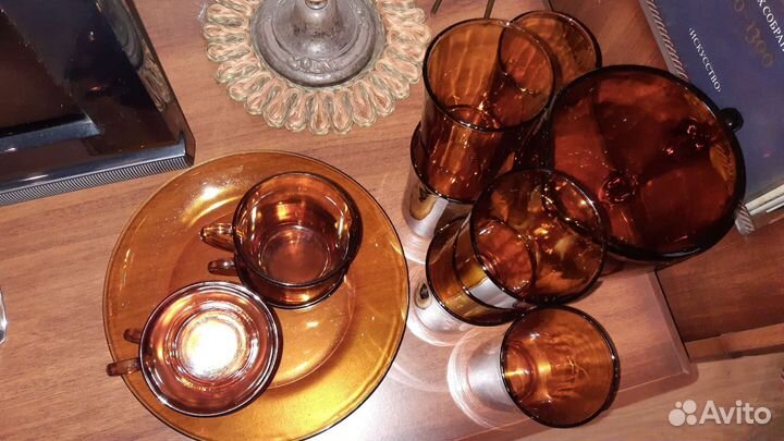 Посуда цветное стекло времен СССР