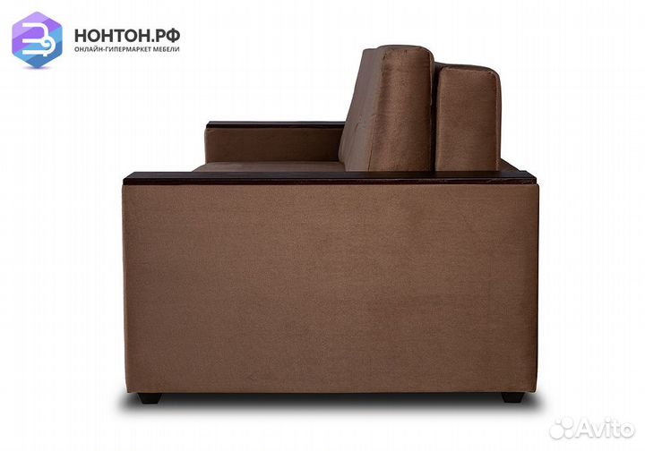 Диван еврокнижка Мадрид Lux коричневый