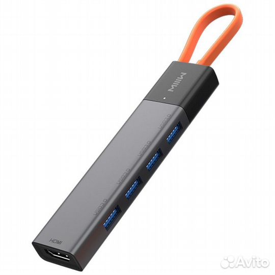 Адаптер miiiw Type-C HUB Adapter 5 in 1 (3х USB 3