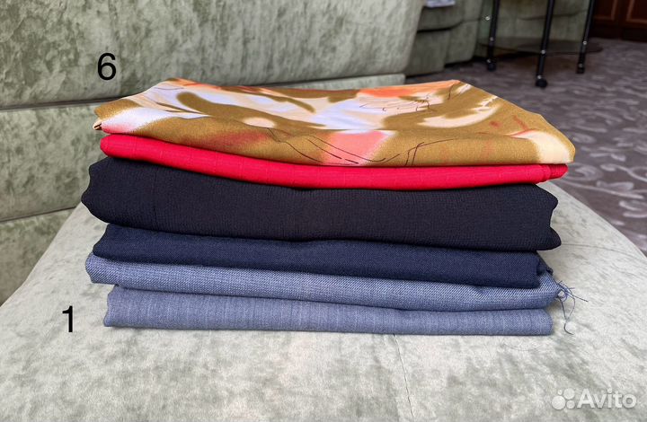 Ткани отрезы СССР -90-х (шерсть, шелк, синтетика)