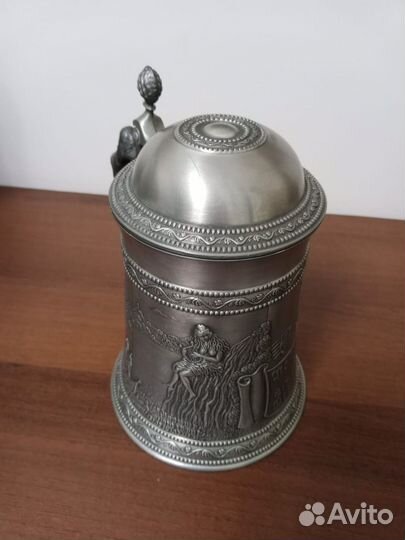 Кружка охота оловянная