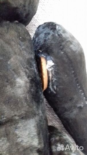 Мишка плюшевый на дисках, вата, СССР 1950-е гг