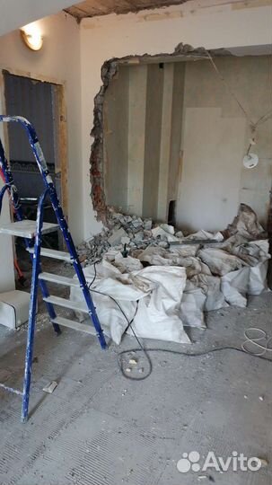 Демонтаж Стен Перегородок Резка Бетона Вывоз Хлама