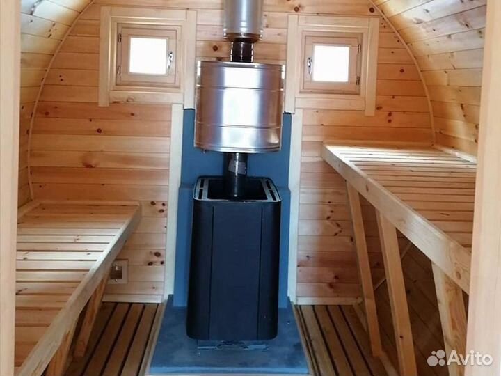 Мобильная баня бочка 4 м