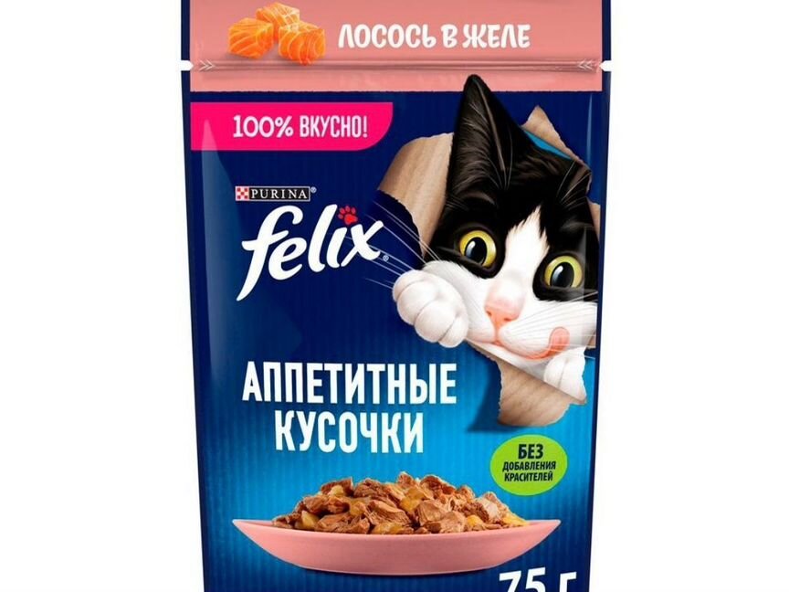 Felix Whiskas Китикет лосось бесплатная доставка