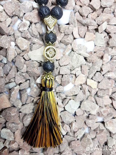 Чётки из натурального вулканического камня 6