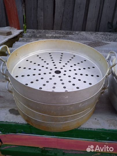 Кастрюля пароварка алюминиевая 4 яруса