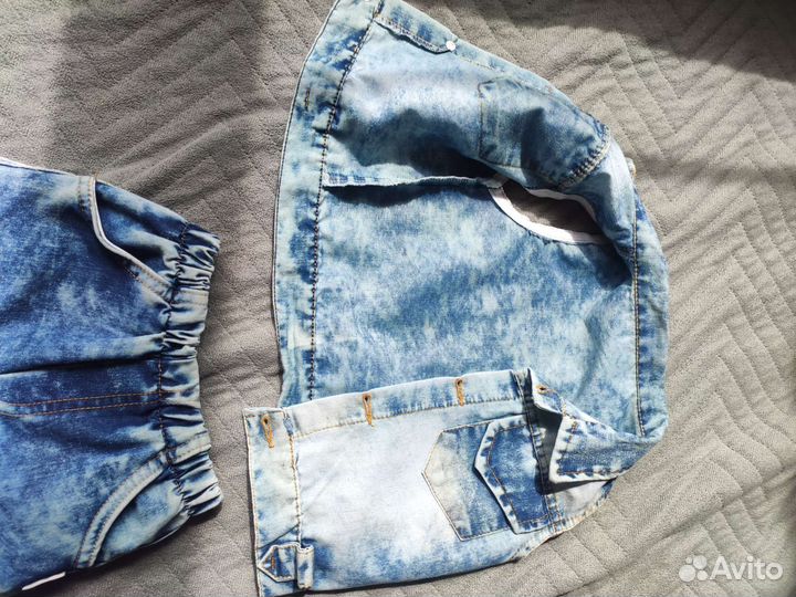 Джинсовый костюм для мальчика 92