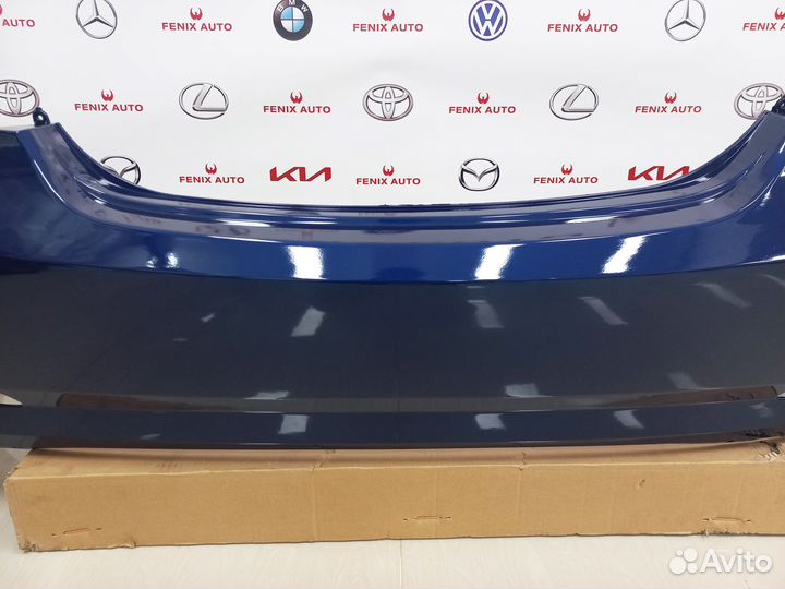 Бампер задний крашеный Hyundai Solaris 14-17 Синий