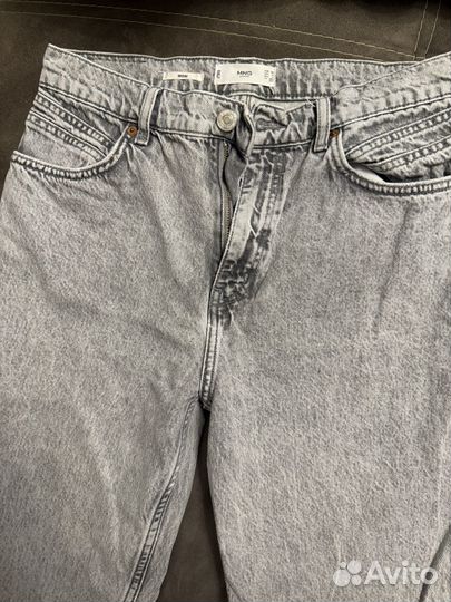 Джинсы mango mom 38, серые