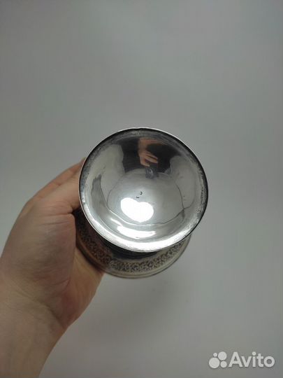 Серебряная конфетница мороженница СССР серебро