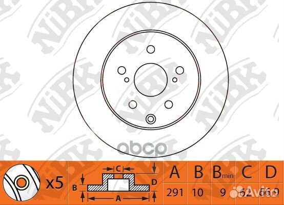 Диск тормозной toyota mark/chaser/cressida/cres