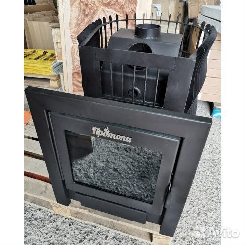 Печь банная с закрытой каменкой Вулкан-Подкова 18