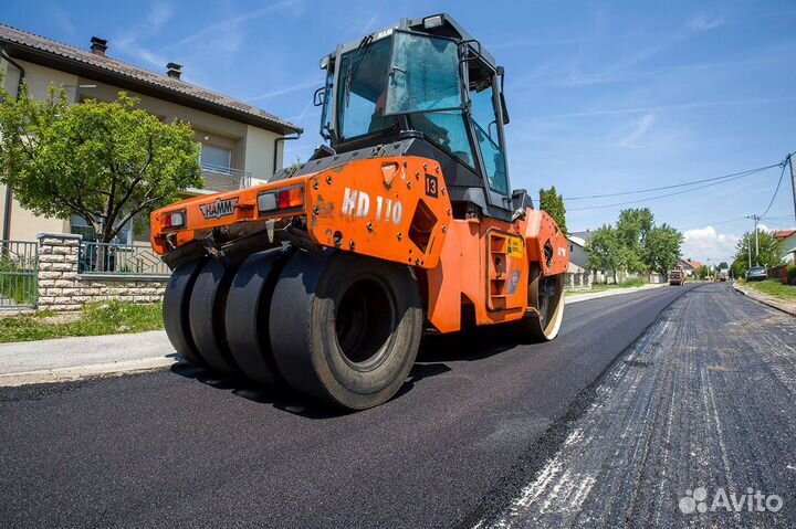 Асфальтирование, укладка асфальта ямочный ремонт