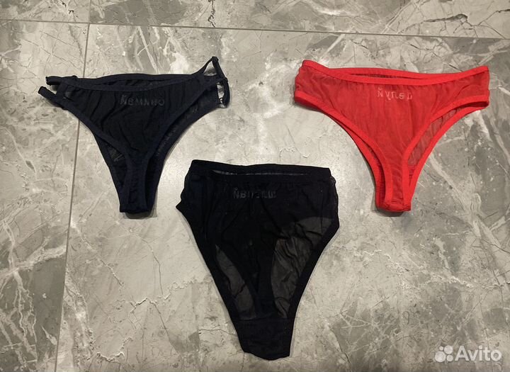 Трусы с надписью целуй, снимай, шлепай новые