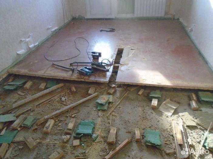 Демонтаж деревянного пола демонтаж стен