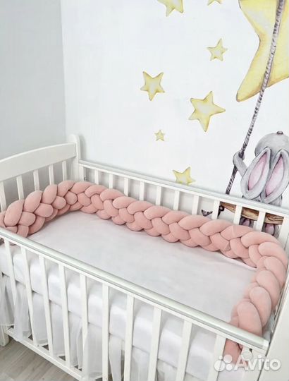 Бортики на детскую кроватку (подушка в подарок )