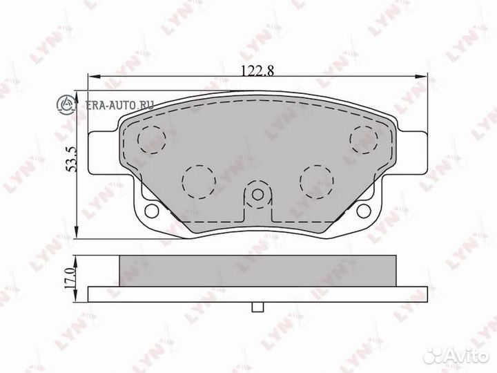 Lynxauto BD3003 колодки диасковые задн.\ Ford Transit 06/Transit Bus 06/Transit Tourneo 06