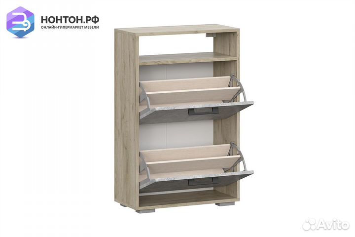 Тумба для обуви Бостон дуб крафт серый / бетонный