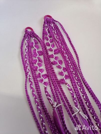 Косы на резинке для волос