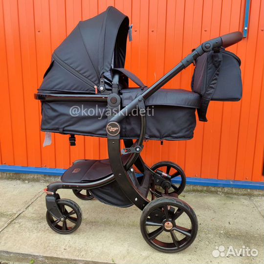 Коляска 2в1 Darex608 чёрная