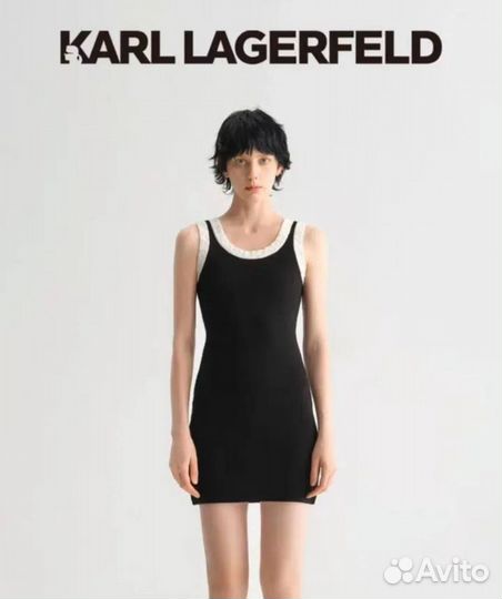 Черное мини-платье Karl Lagerfeld