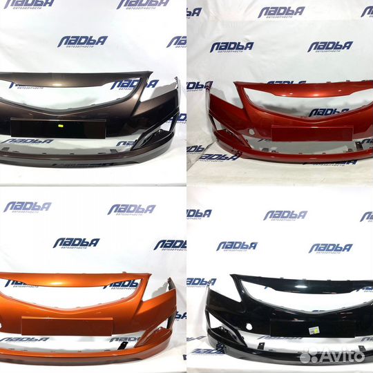 Бампер передний Hyundai Solaris 14-17 рест