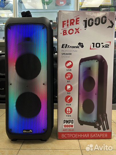 Колонка мощная караоке ElTronic 20-61 FireBox 1000