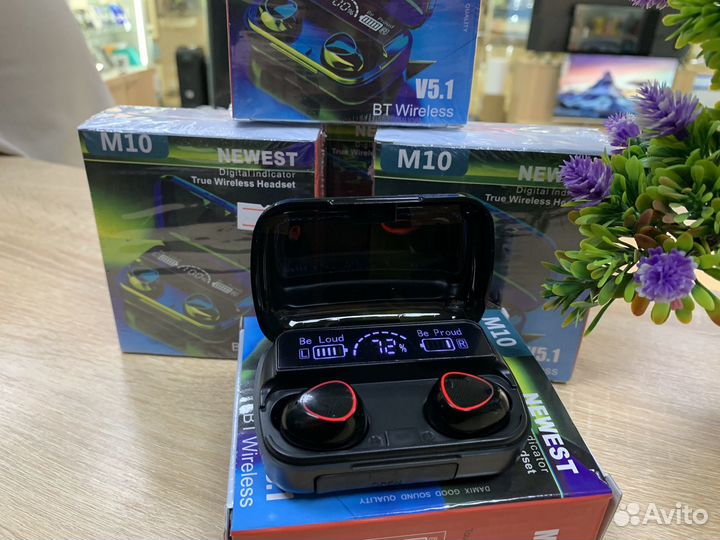 Беспроводные наушники TWS M10 с PowerBank