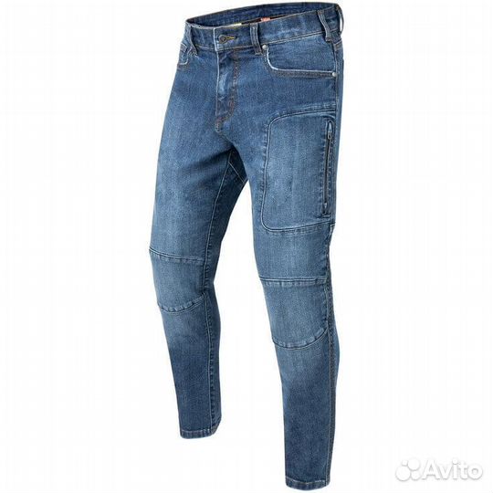 Rebelhorn rage II Tapered Fit Washed Blue Motorcyc