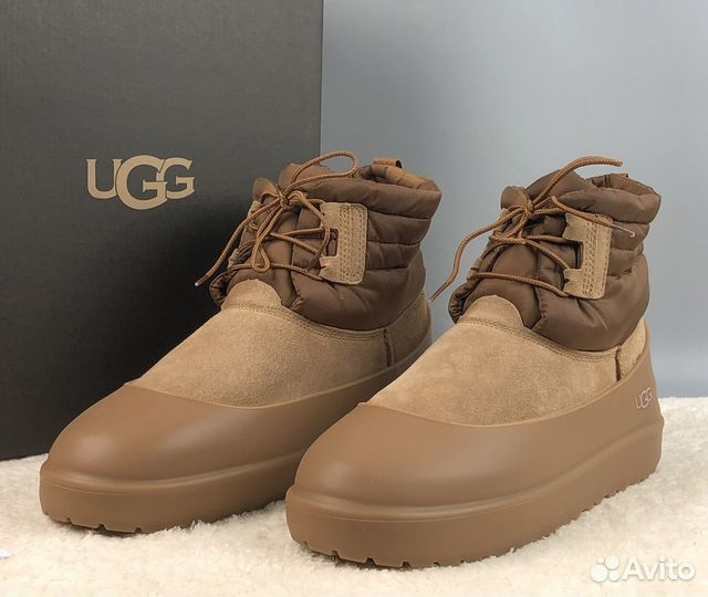 Ugg Mens Classic Mini Lace-Up Weather Chestnut