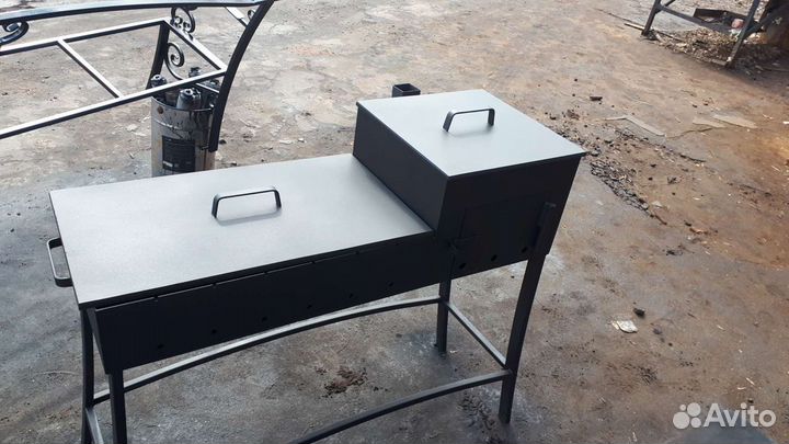 Мангал с печью под казан