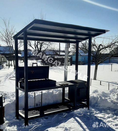 Мангал с крышей