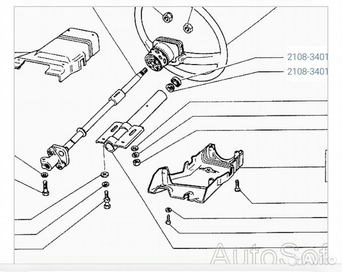 Колонка рулевая ваз-2108