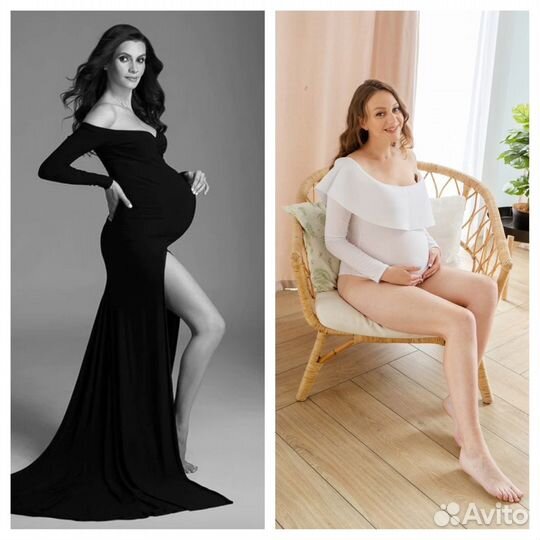 Боди и платье для беременных на фотосессию