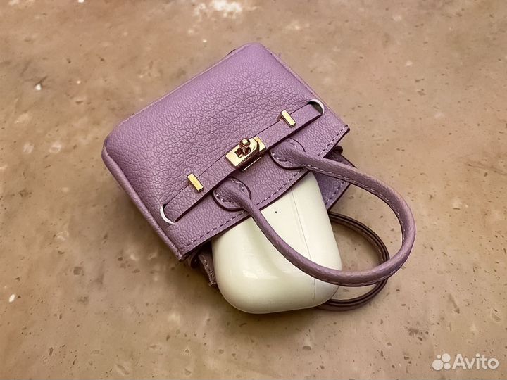 Чехол для наушников Airpods сумка Hermes Birkin