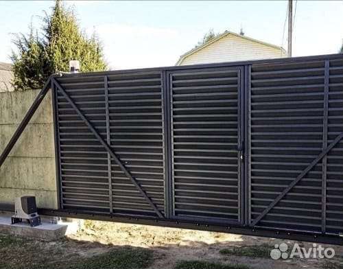 Откатные ворота Жалюзи