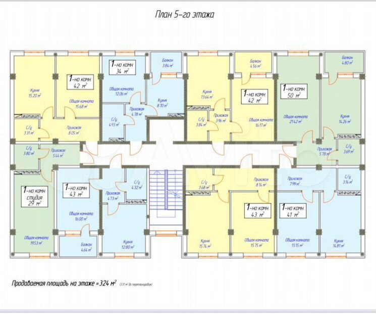 1-к. квартира, 42 м², 4/8 эт.