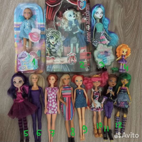 Куклы Monster high, Winx, MystiXX, Barbie