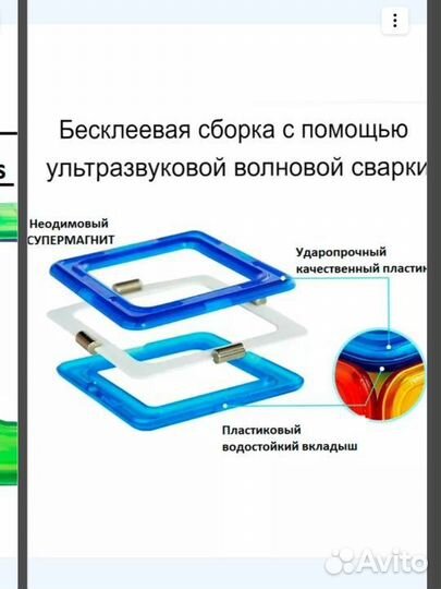 Магнитный конструктор 71 деталь