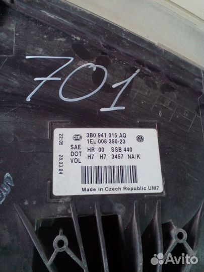 Фара левая passat B5+ (usa)