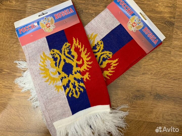 Шарф вязаный Россия