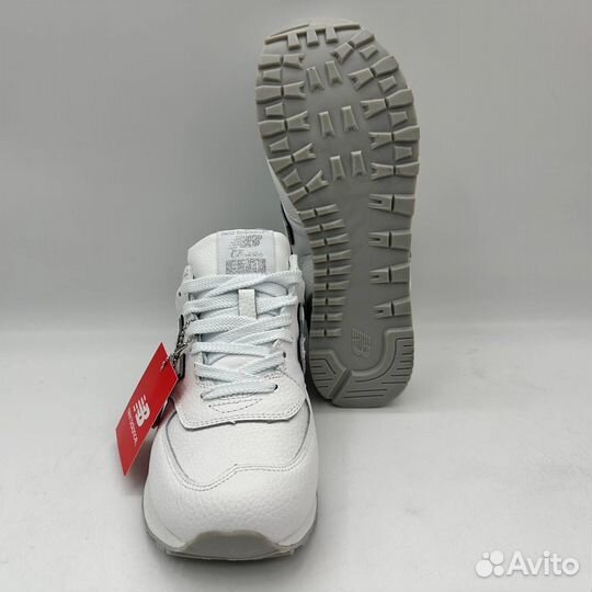Кроссовки new balance 574 кожаные