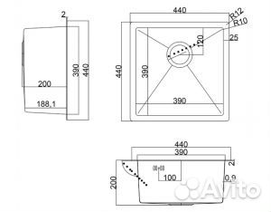 Мойка бронзовая 4444 steel kitchen SKS