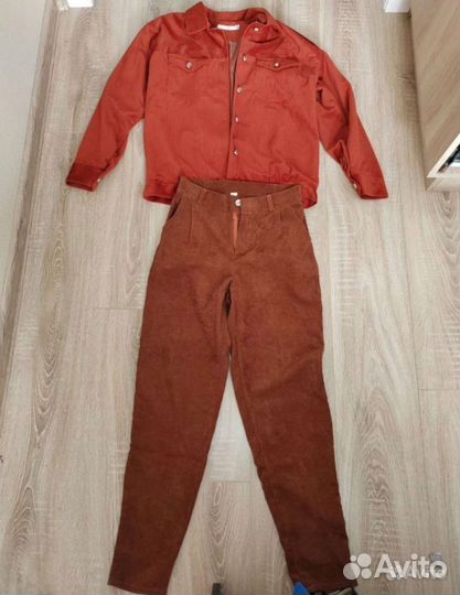 Женская одежда 42 р : брюки, кардиган, джинсовка