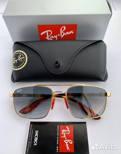 Очки ray ban ferrari пепельные