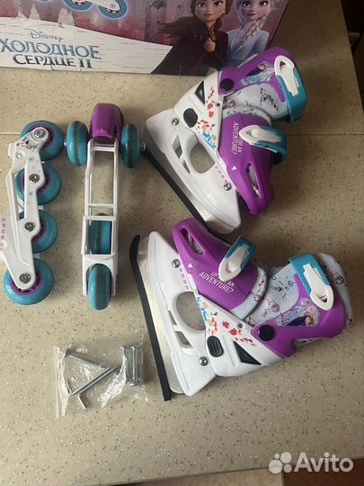 Коньки и ролики 3 в 1 с 27 по 30